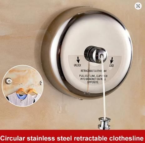 Stainless Steel Retractable Adjustable Clothesline (Pack of 1)